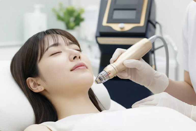 シルファーム施術を受ける女性