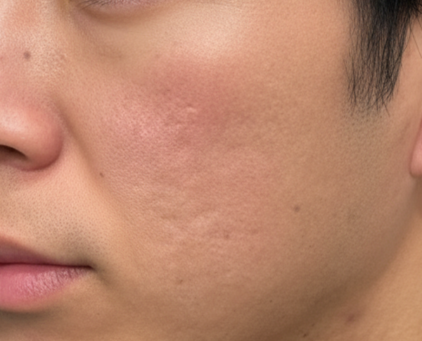 30代男性 ニキビ跡 クレーター トライフィルプロ施術後