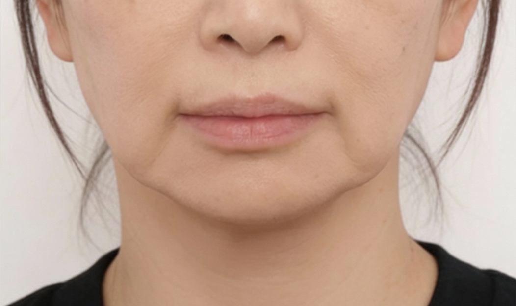 50代女性 フェイスライン たるみ XERF施術前