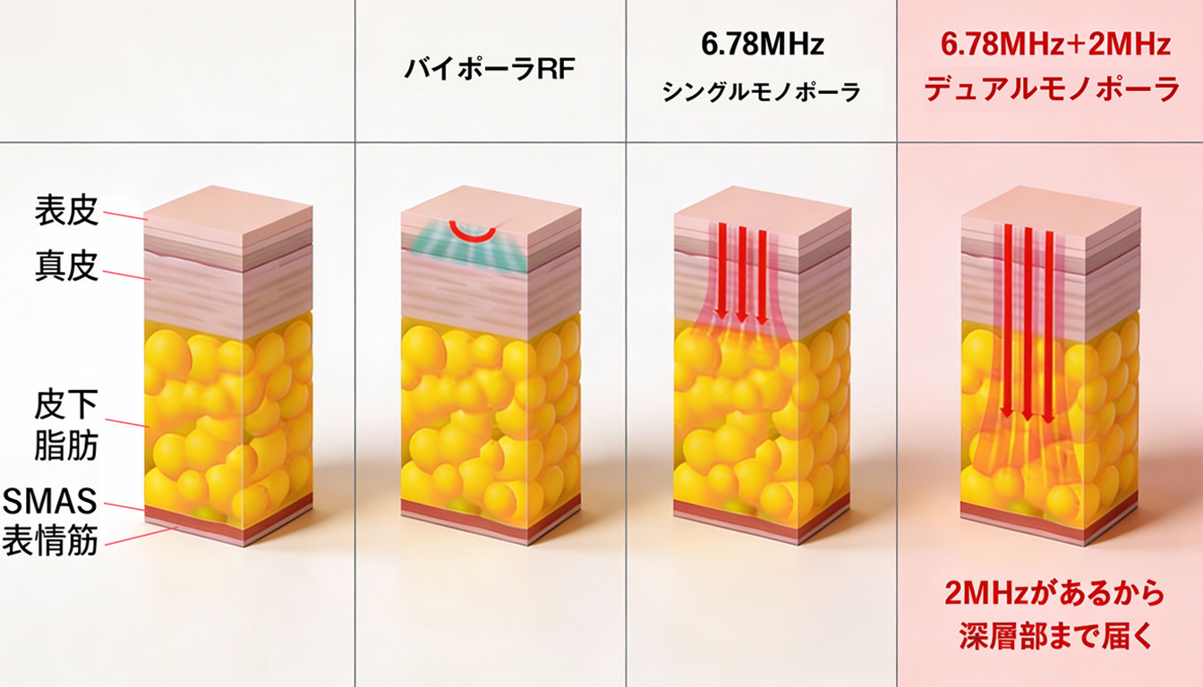 XERF（ザーフ） 真皮 RF作用図